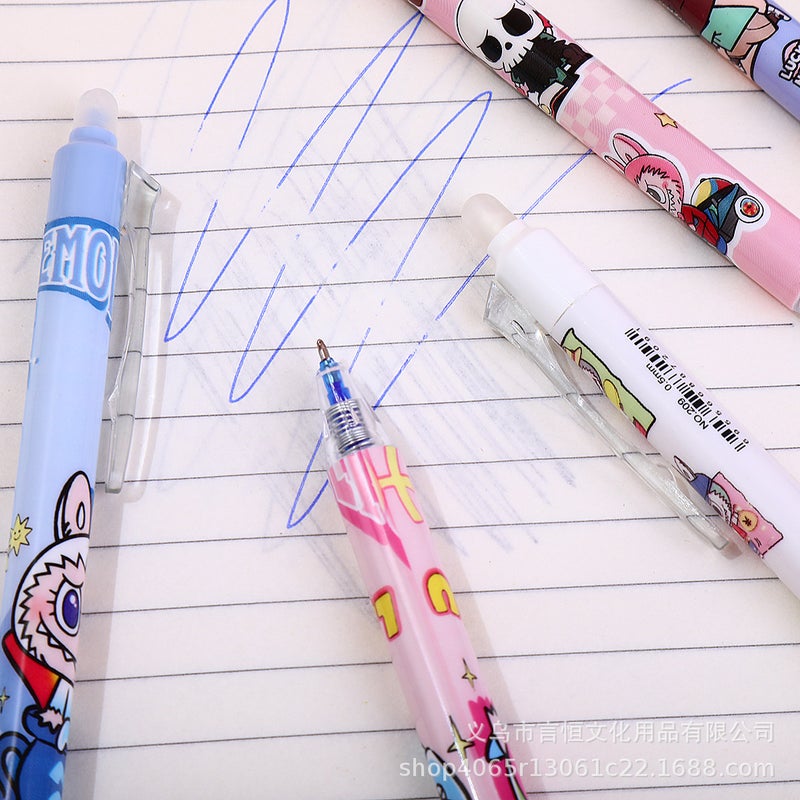 Pupils Special Cute Rab Cloth Erasable Pen St Crystal Blue Press Erasable Gel Pen High Color Value Brush Pen - Image 5